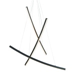 ΚΡΕΜΑΣΤΟ ΦΩΤΙΣΤΙΚΟ LED 60W 3000K 4200LM NAAVA ΜΑΥΡΟ ΑΛΟΥΜΙΝΙΟ IP20 102X15X110CM