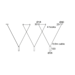 ΚΡΕΜΑΣΤΟ ΦΩΤΙΣΤΙΚΟ 3ΧG9 ΜΑΥΡΟ ΑΛΟΥΜΙΝΙΟ 3x D3,6XH13CM ΚΑΛΩΔΙΟ 6,6M 4HOOKS TERES - Image 2