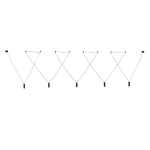 ΚΡΕΜΑΣΤΟ ΦΩΤΙΣΤΙΚΟ 5ΧG9 ΜΑΥΡΟ ΑΛΟΥΜΙΝΙΟ 5x D3,6XH13CM ΚΑΛΩΔΙΟ 11,2M 8HOOKS TERES