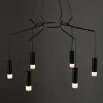 ΚΡΕΜΑΣΤΟ ΦΩΤΙΣΤΙΚΟ 6ΧG9 ΜΑΥΡΟ ΑΛΟΥΜΙΝΙΟ 6x D3,6XH13CM ΚΑΛΩΔΙΟ 1,3M TERES - Image 2