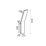 ΕΠΙΤΟΙΧΟ Φ/Σ LED 9W 3000K ΑΛΟΥΜΙΝΙΟ ΜΑΥΡΟ 40X7X12CM ZEN - Image 2