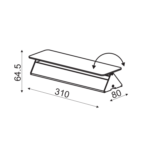 ΕΠΙΤΟΙΧΟ Φ/Σ LED 10W 3000K ΑΛΟΥΜΙΝΙΟ ΜΑΥΡΟ 31X8X5,5CM PYRAMID - Image 2