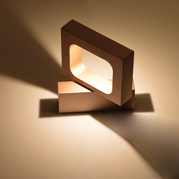 ΕΠΙΤΟΙΧΟ Φ/Σ LED 6W 3000K ΑΛΟΥΜΙΝΙΟ ΧΡΥΣΟ 14,5X13X3CM CYCLOP - Image 2