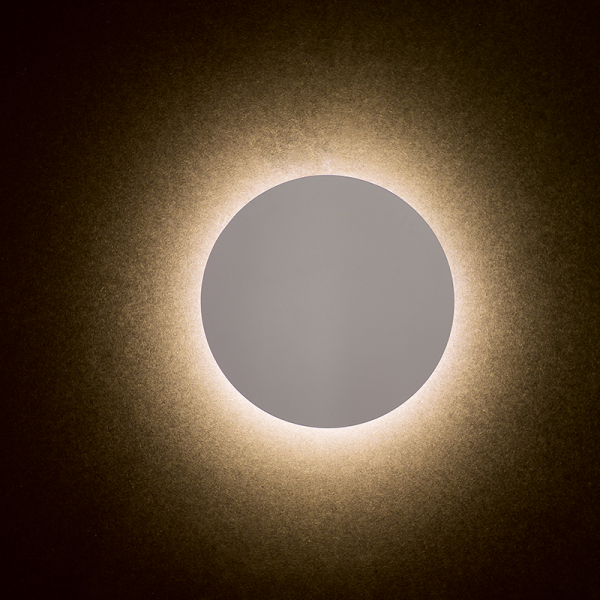 ΕΠΙΤΟΙΧΟ Φ/Σ LED 15W 3000Κ ΛΕΥΚΟ MDF ΚΥΚΛΟΣ Φ30ΧΗ3,6CM ECLIPSE - Image 2