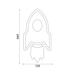 ΕΠΙΤΟΙΧΟ Φ/Σ LED 5.5W 3000K 385LM NASA ΜΠΛΕ MDF 24X13X3.8CM - Image 2