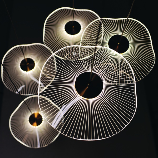 ΚΡΕΜΑΣΤΟ ΦΩΤΙΣΤΙΚΟ LED 25W 3000K 1750LM NINFEA ΟΡΕΙΧΑΛΚΟ ΜΕΤ/ΚΟ IP20 D55XH260CM - Image 2