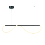 ΚΡΕΜΑΣΤΟ ΦΩΤΙΣΤΙΚΟ LED 36W 3000K 2000LM KYMA ΜΑΥΡΟ ΜΕΤ/ΚΟ IP20 120Χ6XΗ215CM