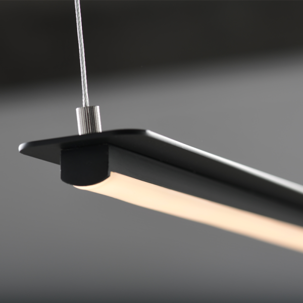 ΚΡΕΜΑΣΤΟ ΦΩΤΙΣΤΙΚΟ LED 20W 3000K 1600LM ΜΑΥΡΟ ΑΛΟΥΜΙΝΙΟ 100Χ5ΧH150CM ATLANTIS - Image 2