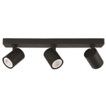 ΣΠΟΤ ΟΡΟΦΗΣ ΤΡΙΠΛΟ GU10 3xMax 10W  S1980 ΜΑΥΡΟ ARTE ILLUMINA BRAVA