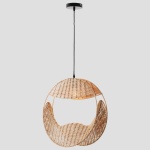 ΦΩΤΙΣΤΙΚΟ ΚΡΕΜΑΣΤΟ ΜΟΝΟΦΩΤΟ Ε27 Φ18X18X52 RATTAN (ΨΑΘΙΝΟ) ARTE ILLUMINA KAI