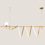 ΦΩΤΙΣΤΙΚΟ ΚΡΕΜΑΣΤΟ ΓΡΑΜΜΙΚΟ LED DIMMING 55W+1XG9 3000Κ 45X150X150 ΧΡΥΣΟ ARTE ILLUMINA