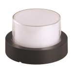 ΑΠΛΙΚΑ ΤΟΙΧΟΥ ΣΤΡΟΓΓΥΛΗ LED 12W Φ169X100 3000K IP65 ΜΑΥΡΗ PRO ARTE ILLUMINA