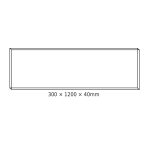 CEILING ALUM FRAME 30x120x4cm FOR PILO LED PANELS (NO SCREWS) - Image 2