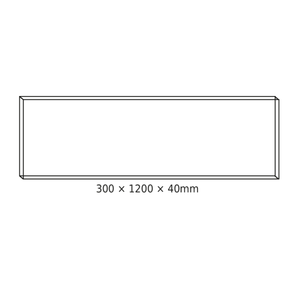 CEILING ALUM FRAME 30x120x4cm FOR PILO LED PANELS (NO SCREWS) - Image 2