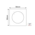 ΣΠΟΤ TRIMLESS ΚΙΝΗΤΟ ΜΑΥΡΟ ΤΕΤΡΑΓΩΝΟ 90x90 - Image 2
