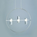 ΚΡΕΜΑΣΤΟ ΦΩΤΙΣΤΙΚΟ LED2835 12W ΧΡΩΜΙΟ ΑΛΟΥΜΙΝΙΟ 3000Κ 1080LM D53XH173CM IONIAN - Image 2