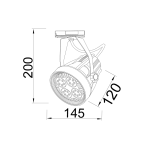 WHITE E27 PAR30 TRACK LIGHT 2WIRES (1PHASE) - Image 2