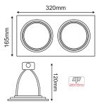 ΣΠΟΤ AR111 XMS ΔΙΠΛΟ ΛΕΥΚΟ ΤΕΤΡΑΓΩΝΟ 320x165 - Image 2