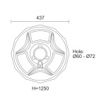 ΗΛΙΑΚΟ ΦΩΤΙΣΤΙΚΟ ΠΛΑΤΕΙΑΣ LED 150W 6000K - Image 2