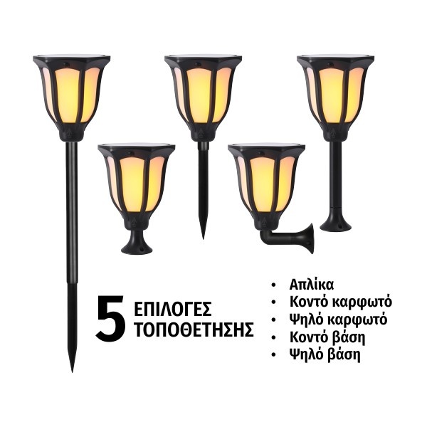 ΗΛΙΑΚΟ ΦΩΤΙΣΤΙΚΟ ΜΕ ΕΦΕ ΚΙΝΟΥΜΕΝΗΣ ΦΛΟΓΑΣ 1W - Image 2