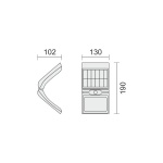 ΗΛΙΑΚΟ ΦΩΤΙΣΤΙΚΟ ΤΟΙΧΟΥ LED ΜΕ ΑΙΣΘΗΤΗΡΑ PIR 20W 3000K - Image 2