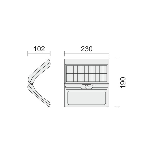 ΗΛΙΑΚΟ ΦΩΤΙΣΤΙΚΟ ΤΟΙΧΟΥ LED ΜΕ ΑΙΣΘΗΤΗΡΑ PIR 60W 6000K - Image 2