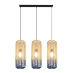 ΦΩΤΙΣΤΙΚΟ ΚΡΕΜΑΣΤΟ 3ΦΩΤΟ Ε27 L1000XH1200 RATTAN ΛΕΥΚΟ ΓΑΛΑΖΙΟ ARTE ILLUMINA KAI