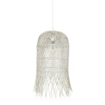 ΦΩΤΙΣΤΙΚΟ ΚΡΕΜΑΣΤΟ ΜΟΝΟΦΩΤΟ Ε27 MAX 60W Ø33x210mm RATTAN  ΛΕΥΚΟ ARTE ILLUMINA KAI