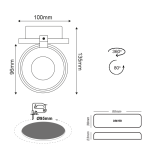 ΣΠΟΤ ΧΩΝ. ΛΕΥΚΟΜΑΤ 10W COBEPISTARLED 6.400K 800LM 0-359 0- - Image 3