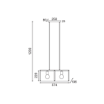 ΚΡΕΜΑΣΤΟ ΦΩΤΙΣΤΙΚΟ 2ΧΕ27 ΜΑΥΡΟ ΜΕΤΑΛΛΙΚΟ 57Χ20ΧH120CM MORDOR - Image 3