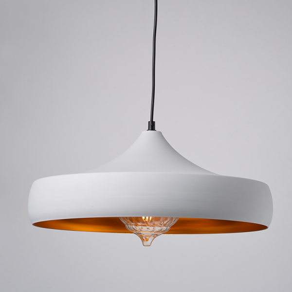 ΚΡΕΜΑΣΤΟ ΦΩΤΙΣΤΙΚΟ 1ΧΕ27 ΜΕΤΑΛΛΙΚΟ ΓΚΡΙ/ΧΡΥΣΟ Φ46ΧΗ123CM CALIPHATE - Image 3