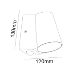 LED COB WALL SENSOR LUMINAIRE 6W 400LM 100° 230V AC 3.000K DARK GREY CRI80 IP54 30.000HRS - Image 3