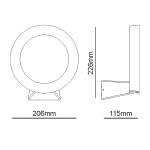 LED SMD WALL LUMINAIRE 8W 220LM 110° 230V AC 3.000K DARK GREY CRI80 IP54 30.000HRS - Image 3
