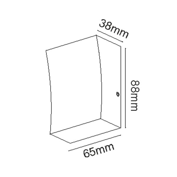 LED HP WALL LUMINAIRE 3W 110LM 89° 230V AC 3.000K DARK GREY CRI80 IP65 30.000HRS - Image 3