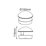 LED SMD WALL LUMINAIRE 13W 480LM 100° 230V AC 3.000K DARK GREY CRI80 IP54 30.000HRS - Image 3