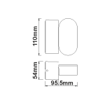 LED SMD WALL LUMINAIRE 7W 320LM 100° 230V AC 3.000K DARK GREY CRI80 IP54 30.000HRS - Image 3
