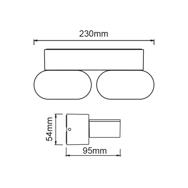 LED SMD WALL LUMINAIRE 13W 630LM 100° 230V AC 3.000K DARK GREY CRI80 IP54 30.000HRS - Image 3