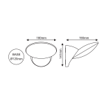 LED SMD WALL LUMINAIRE 14W 630LM 110° 230V AC 3.000K DARK GREY CRI80 IP54 30.000HRS - Image 3