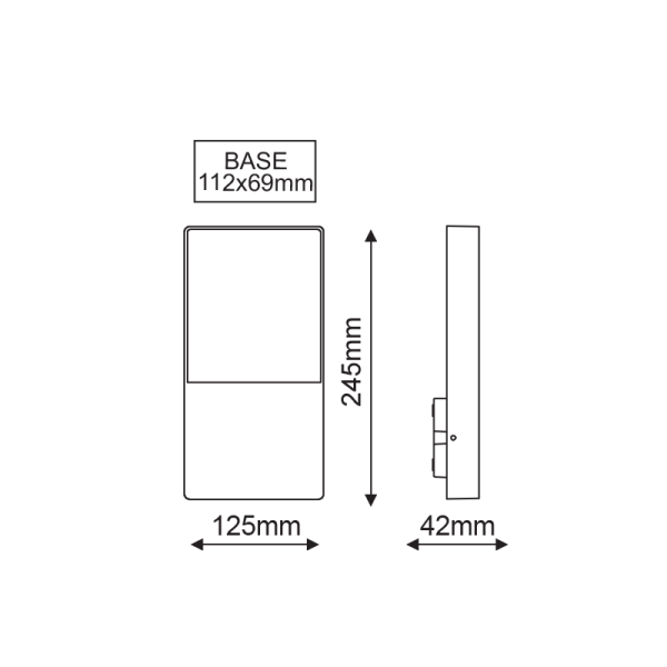 LED SMD WALL LUMINAIRE 4W 240LM 120° 230V AC 3.000K DARK GREY CRI80 IP54 30.000HRS - Image 3