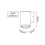 LED HP WALL LUMINAIRE 3W 150LM 50° 230V AC 3.000K DARK GREY CRI80 IP54 30.000HRS - Image 3