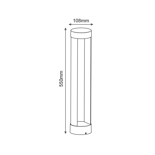 LED COB POST LUMINAIRE 9W 200LM 79° 230V AC 3.000K DARK GREY CRI80 IP54 30.000HRS - Image 3