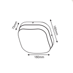 LED SMD WALL LUMINAIRE 10W 170LM 67° 230V AC 3.000K DARK GREY CRI80 IP65 30.000HRS - Image 3