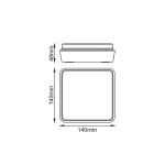 LED SMD WALL LUMINAIRE 12W 650LM 110° 230V AC 3.000K DARK GREY CRI80 IP54 30.000HRS - Image 3