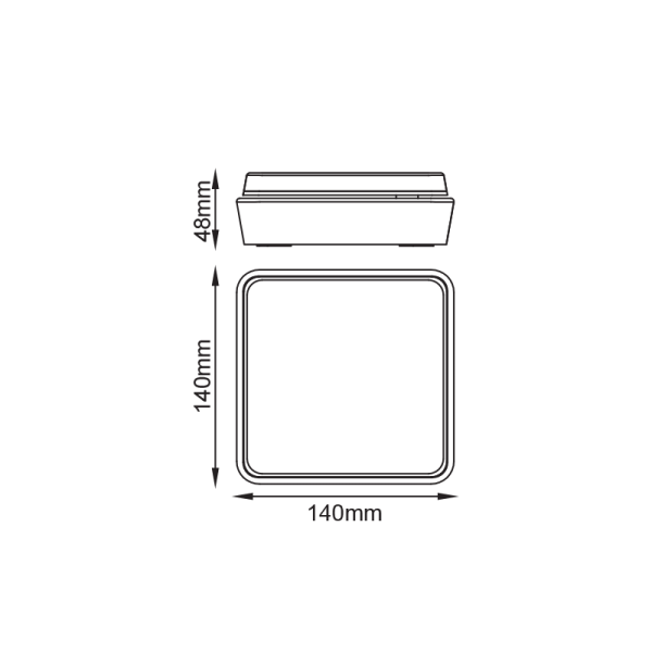 LED SMD WALL LUMINAIRE 12W 650LM 110° 230V AC 3.000K DARK GREY CRI80 IP54 30.000HRS - Image 3