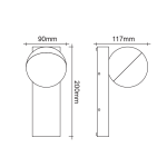 LED SMD WALL LUMINAIRE 10W 580LM 110° 230V AC 3.000K DARK GREY CRI80 IP54 30.000HRS - Image 3