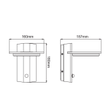 LED SMD WALL SENSOR LUMINAIRE 7W 440LM 145° 230V AC 3.000K DARK GREY CRI80 IP54 30.000HRS - Image 3