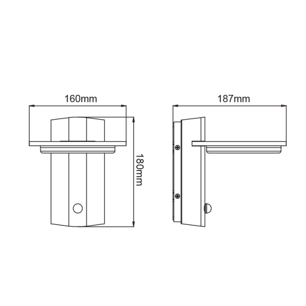 LED SMD WALL LUMINAIRE 13W 780LM 145° 230V AC 3.000K DARK GREY CRI80 IP65 30.000HRS - Image 3