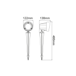 LED COB SPOT LUMINAIRE & SPIKE 19W 1400LM 40° 230V AC 3.000K DARK GREY CRI80 IP65 30.000HRS - Image 3