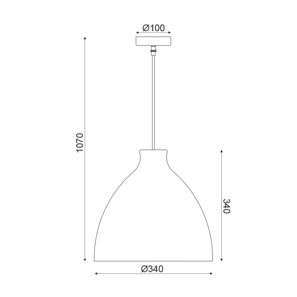 ΚΡΕΜΑΣΤΟ ΦΩΤΙΣΤΙΚΟ 1ΧΕ27 ΚΑΛΑΜΙ Φ34ΧΗ107CM OIA - Image 3