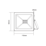 BLACK LED SMD FLOOD LUMINAIRE IP66 20W BLUE 230V - Image 2